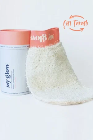 MY GLOW Örgü Banyo Lif Kese Arkası %100 Floş Ipek Duş Hamam Spa Sauna Fin Hamamı Kesesi Peeling Eldiveni